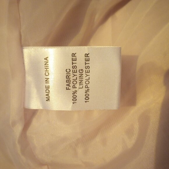 Faux fur mid length coat pale pink L w/pockets! New in bag! - Picture 5 of 7